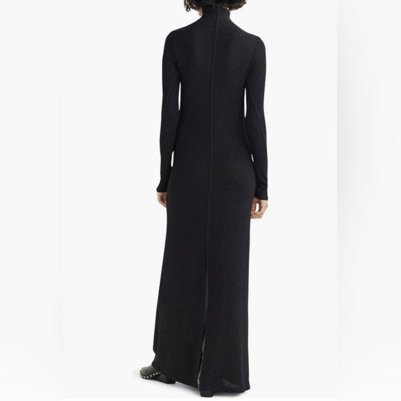 NWT $350 Rag & Bone Lilith Metallic Long Sleeve Turtleneck Maxi Sweater Dress-XS - Picture 2 of 6